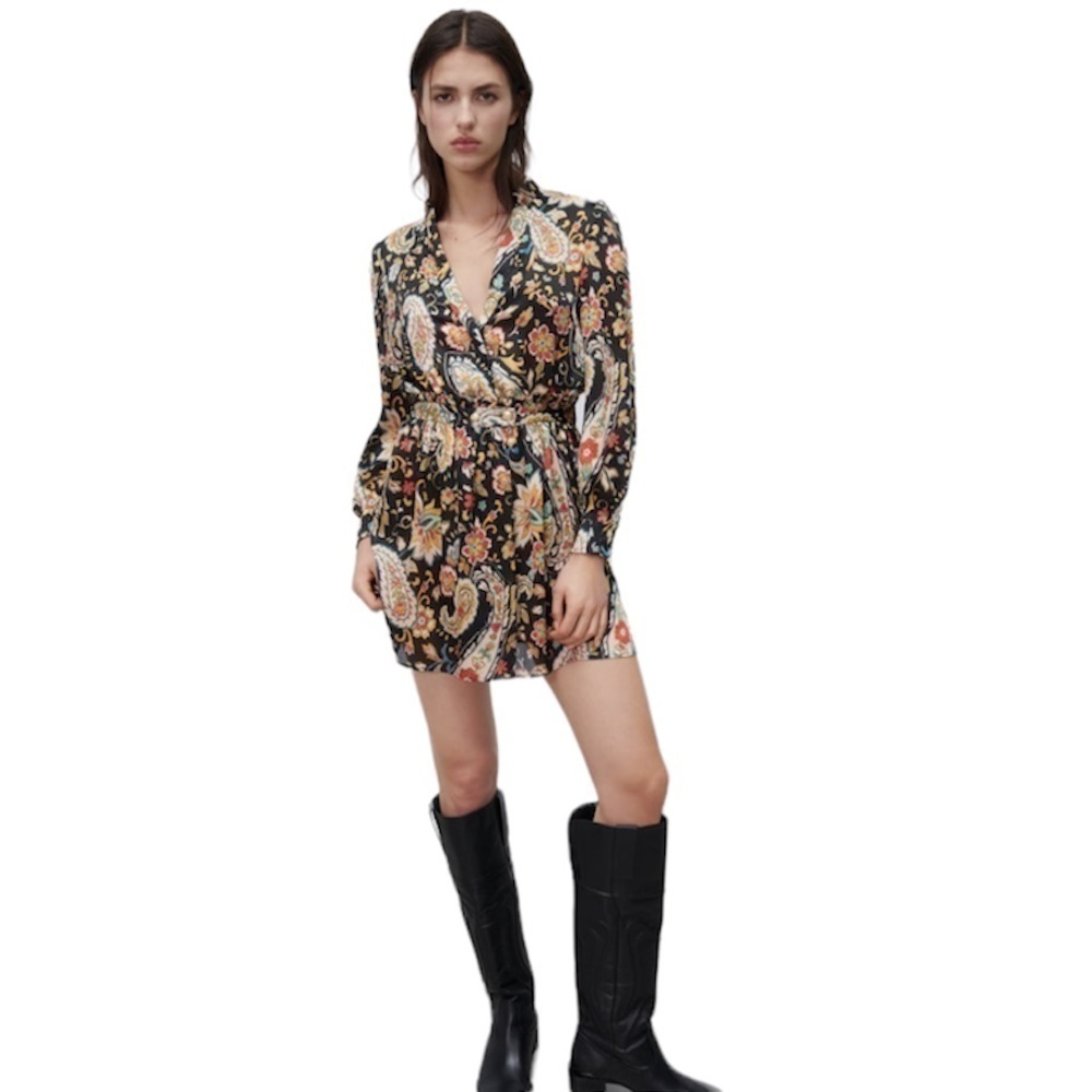 ZARA Printed Short Dress Medium